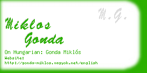 miklos gonda business card